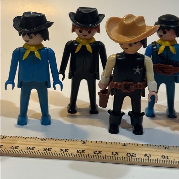 Vintage kit playmobil geobra Cowboys with hats and weapons (lot 51) - Picture 2 of 4